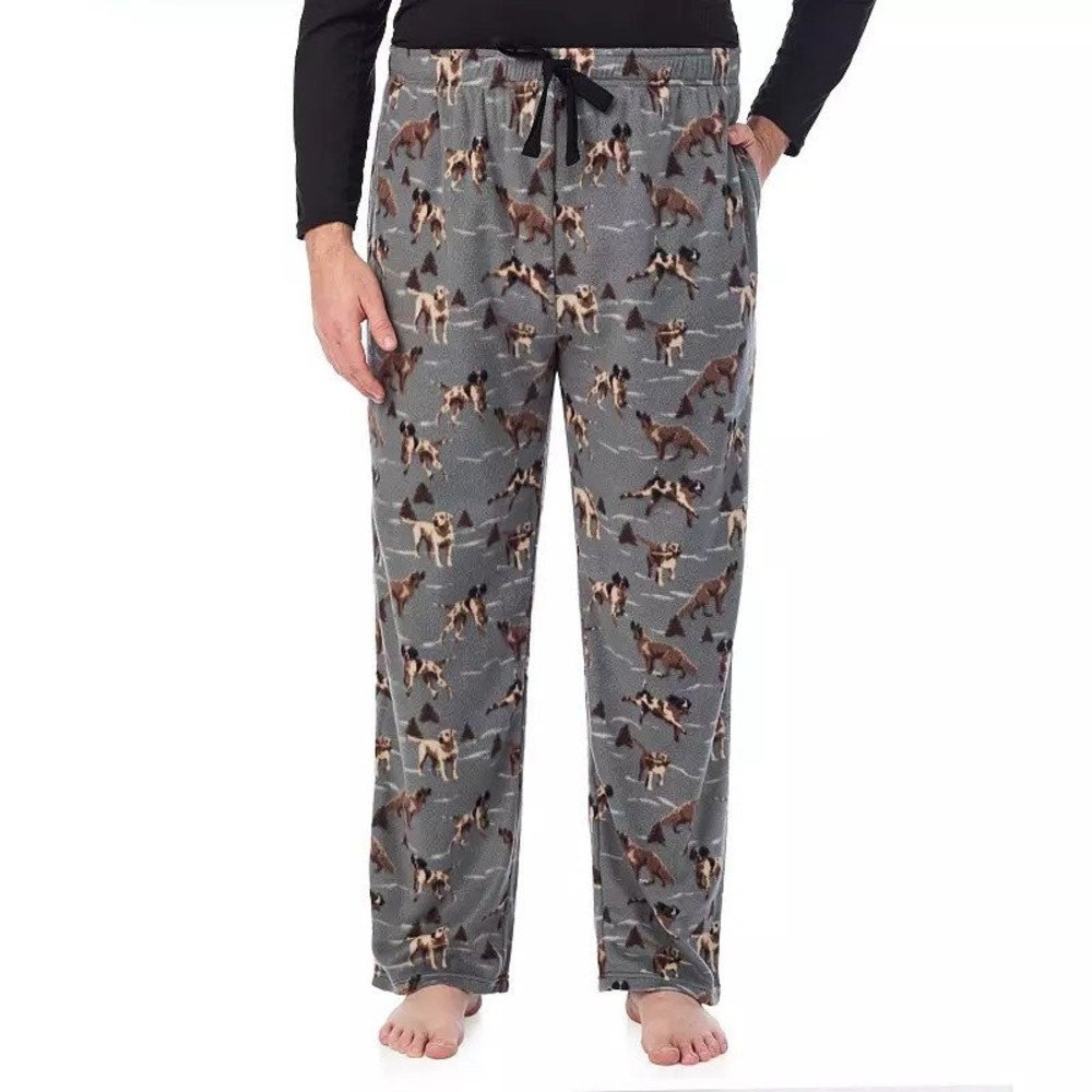 NEW Men's Big & Tall Cuddl Duds Pajama Pants - 2XB - Dogs